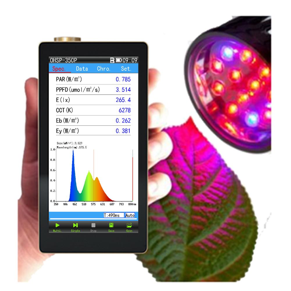 Portable PAR spectrometer OHSP350P 350nm-800nm