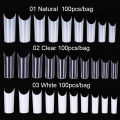 100 Pcs/Box Ultrathin Trace-Free C arc Shallow Professional Extension Nail Tips Builder Extension Nail Gel Nail Art Tools