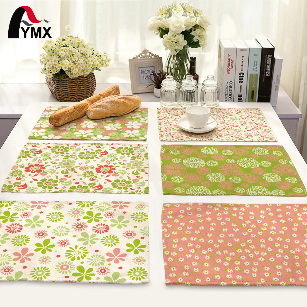 Mix 6 Style Table Napkins Small Floral Printed Cloth Dinner Napkins Serviette de Table Coton Wholesale Pano de Prato 2017