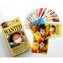 54Pcs/Lot Naruto One Piece Figures Collection Luffy Poker Card & Roronoa Zoro Playing Cards Color Box Packing Kid Gift Toy