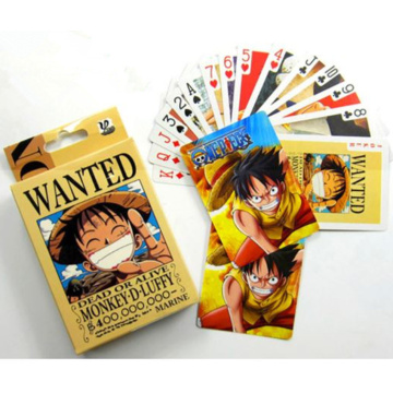 54Pcs/Lot Naruto One Piece Figures Collection Luffy Poker Card & Roronoa Zoro Playing Cards Color Box Packing Kid Gift Toy