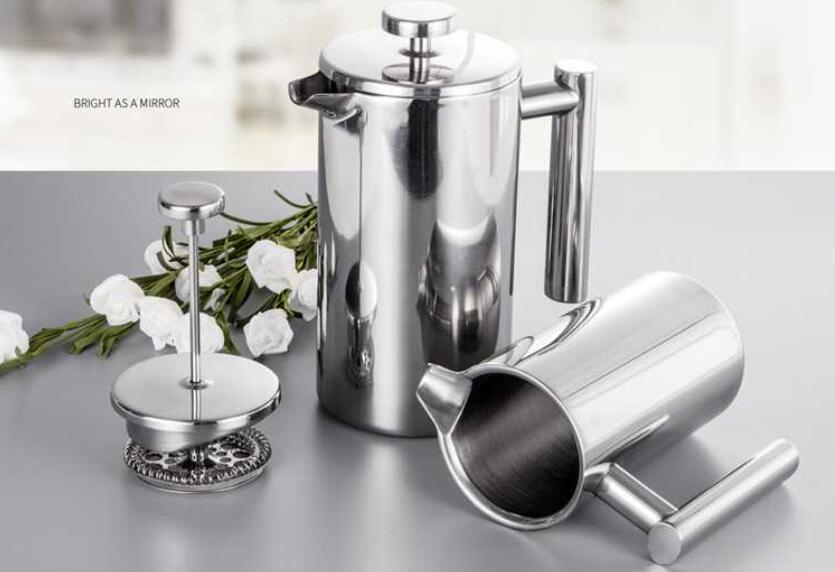Double stainless steel coffee pot French press coffee pots thermo jug Filter press Coffee Press