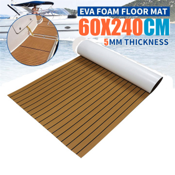 600x2400x5mm Boat Teak Floor Mat Self-Adhesive EVA Foam Teak Decking Pad Car Boat Yacht RV Caravan Marine Flooring Anti Skid Pad