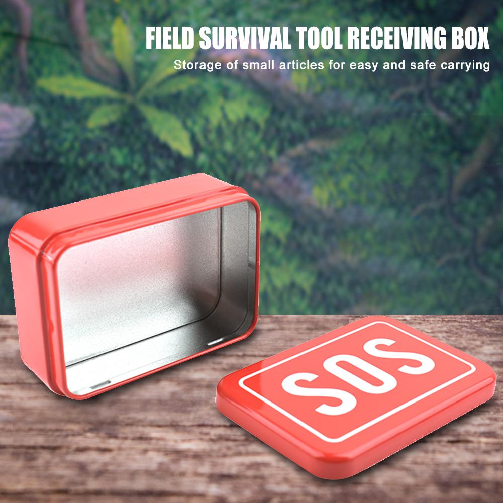 Mini SOS Survival Iron Box Field Survival Storage Kit Emergency tool storage box for Outdoor Emergency Portable Multifunction