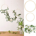10-40cm Gold Iron Metal Ring Wreath Flower Rack Wedding Bridesmaid Handheld Garland DIY Birthday Party Backdrop Decor Hoop