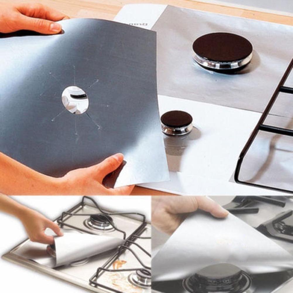 2pcs Gas Stove Protectors Reusable Gas Stove Burner Cover Liner Mat Fire Injuries Protection Trivets Kitchen Specialty Tools
