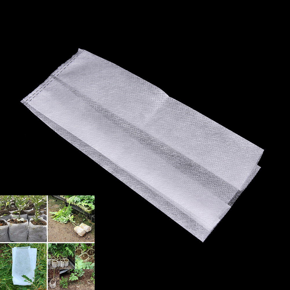 100Pcs 4 Size Biodegradable Plant-Fiber Nursery Pots Seedling-Raising Bags Environmental Protection Non-woven Grow Bag