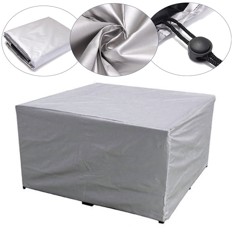 Silver 24 Sizes Furniture Cover Waterproof Outdoor Patio Garden Rain Snow Chair PVC covers for Sofa Table Chair Dust Proof Cover