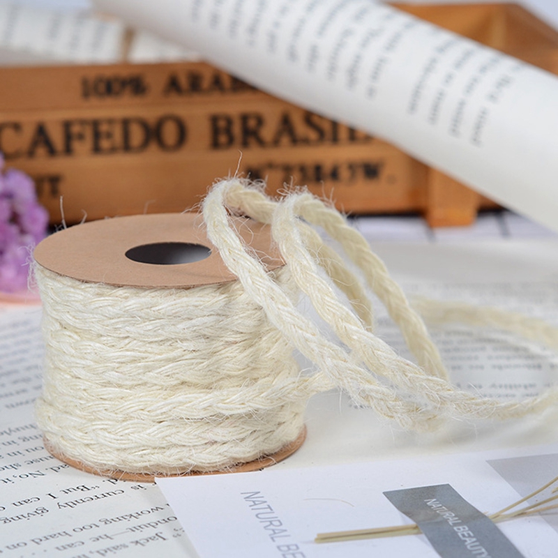 Braid Hemp Lace DIY Jute Rope Natural Linen Wrapping Ribbon Thread DIY Handmade Craft Vintage Rustic Wedding Party Decor
