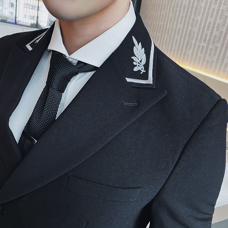 Chaqueta Hombre Formal Korean Suit Coat Men's Slim Fit Jacquard Embroidery 2020 New Autumn Blazer Hombre Mens Stylish Blazer