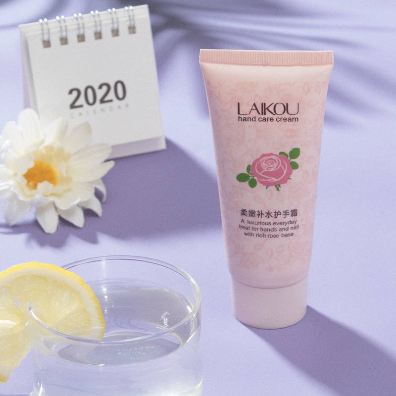 Laikou Rose Hand Cream Moisturizing Nourishing Anti Chapping Hand Lotion Plant Essence Dry Rough Protect Skin Care 60g