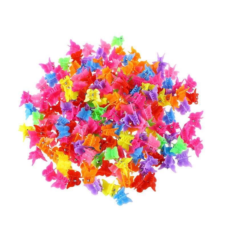 100Pieces Mini Butterfly Hair Clips Grip Claw Barrettes Butterfly Clips Colorful Hairpin Headdress Hair Styling Tool