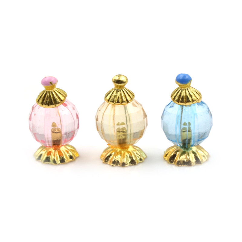 3pcs/Set 1/12 Dollhouse Miniature Bathroom Bedroom Perfume Bottle Dresser Accessories For Home Kids Gift Toy Craft Doll House