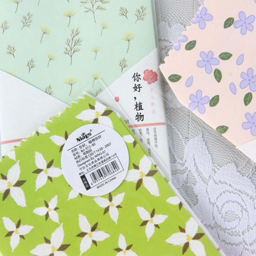 10pcs/lot Hello Plant Series Paper Envelope Greeting Card Cover Stationary Storage Bag Office School Supplies 85x195mm