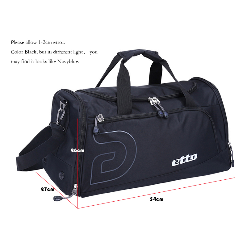 Etto 37L Sports Gym Bag Men Women Independent Shoes Storage Totes Soccer Training Handbag Waterproof Outdoor Shoulder Bag HAB012