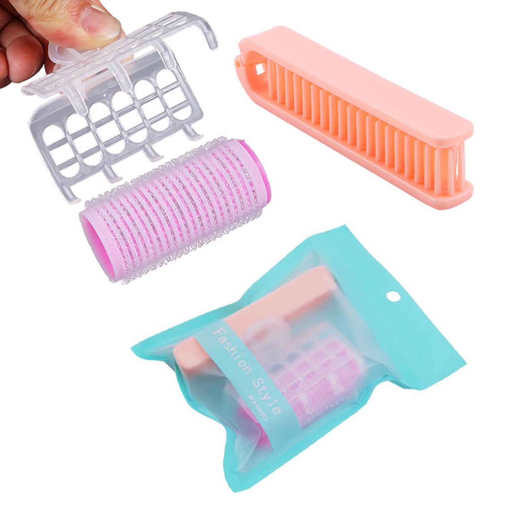 2pcs Fashion Women Hair Roller with Comb Fluffy Air Bangs Roller DIY Hair Curler Portable Fluffy Clamps Hairdressing Tools