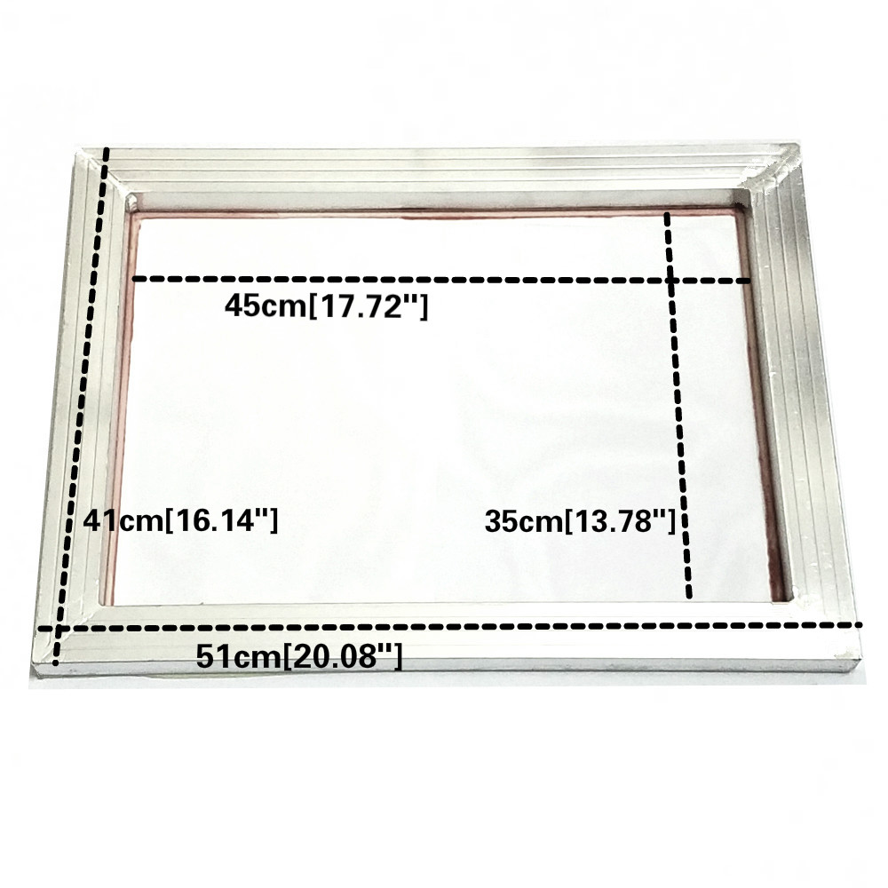 1Pc Screen Printing Aluminium Frame Stretched 41cm*51cm With White 32T-120T Silk Print Polyester Mesh for Printed Circuit Boards