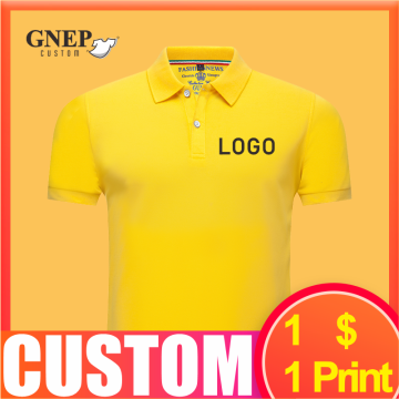 Summer Cost-Effective Men's Polo Shirt Custom Solid Color Business Work Clothes Cheap Printing Casual Short-Sleeved Lapel Top