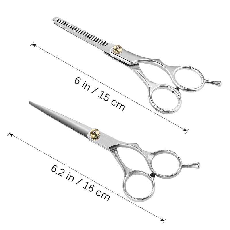 2pcs Salon Professional Barber Hair Cutting Thinning Scissors Shears Hairdressing Set