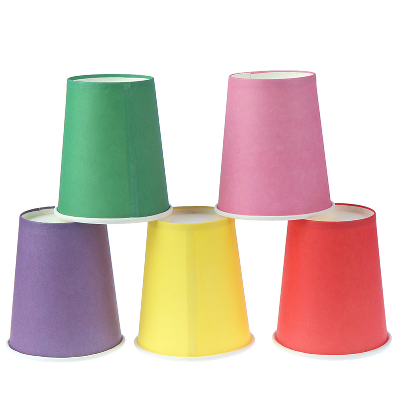 10pcs Color Disposable Cups Handmade Paper Cups Kindergarten DIY Handmade Materials Household Coffee Cup Kitchen Accessories