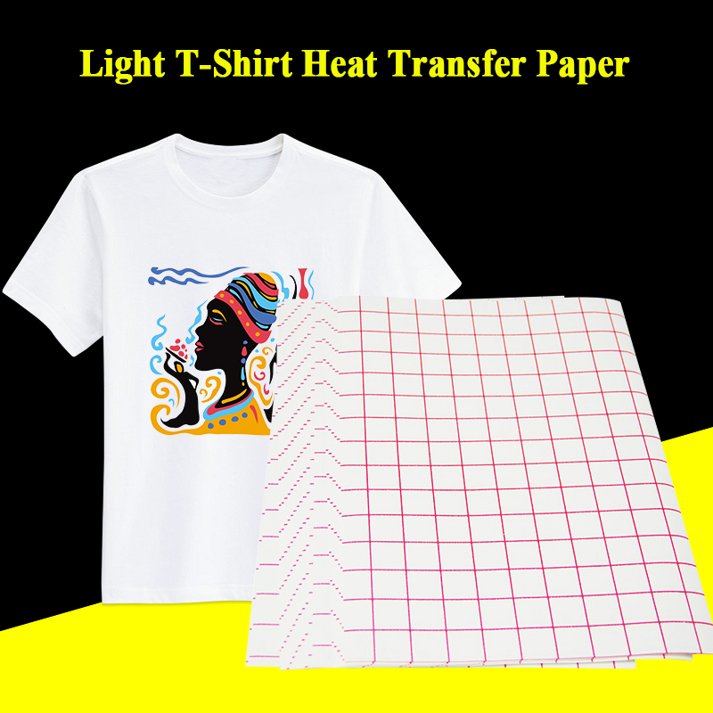 A4 T-Shirt Sublimation Heat Transfer Photo Paper Light dark black Fabric Transfer Paper for Cotton Garment
