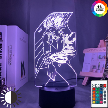 Acrylic 3d Lamp Anime My Hero Academia Shoto Todoroki for Bedroom Decor Nightlight Kids Fans Birthday Gift Manga Led Night Light