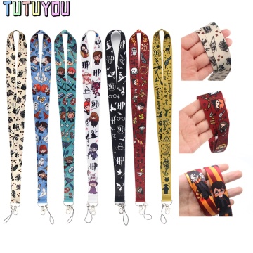 PC2359 Wizard Student Cartoon Creative Lanyard Badge ID Lanyards Mobile Phone Rope Key Lanyard Neck Straps Accessories