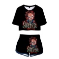 Seed Of Chucky 3D Pop Shorts And T-shirts Ghost Doll Women Two Piece Sets Cool Print Horror Movie Girls Crop Top Clothes