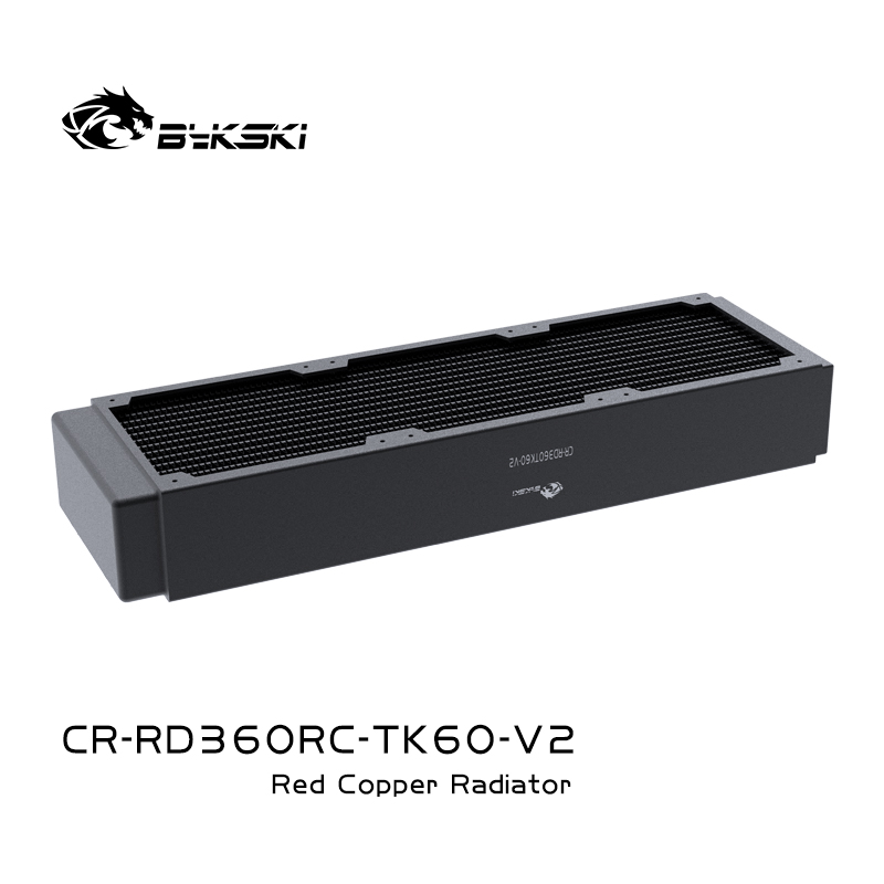 Bykski Black Full Copper&Brass 3 Floors 60mm Thick PC Cooling Radiator Water Cooling Row 120/240/360MM For PC Cooler Heatsink