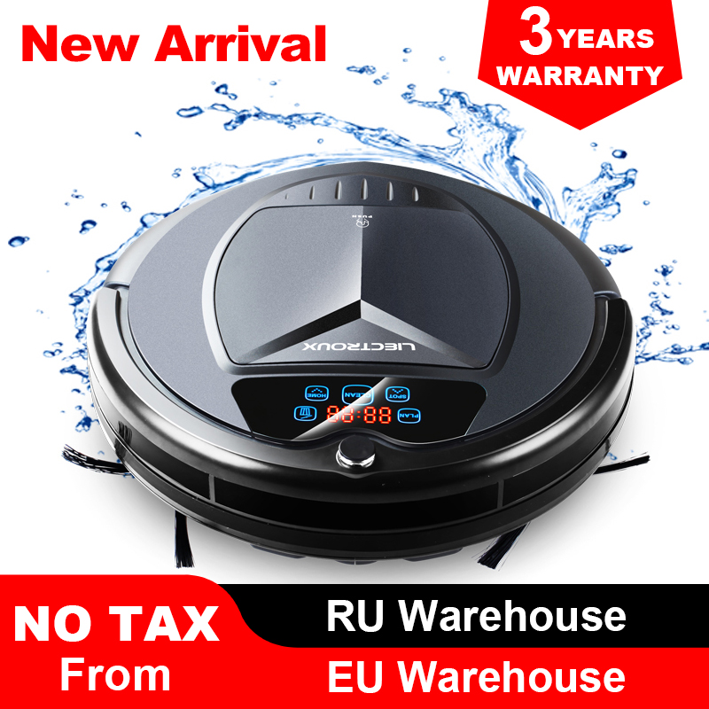 2019 Newest Wet and Dry Robot Vacuum Cleaner,with Water Tank,TouchScreen,Schedule,SelfCharge,