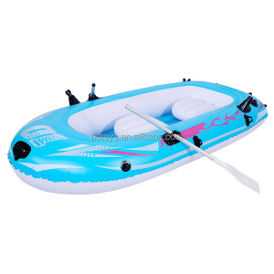 Custom Blue PVC Aayak 3 Person Inflatable Boat