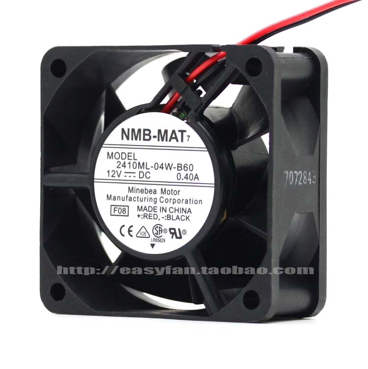 For NMB 2410ML-04W-B60 For NMB 6025 60*60*25mm 0.40A 6CM 12V dual ball cooling fan