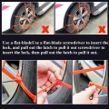 10Pcs Car Tire Anti-skid Ties Snow Chains Car Tire Wheel Anti-Slip Cable Belt Chain For Car Rain Ice Emergency Chains Tool