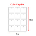 120x90mm Color Chip Metal Cutting Dies for Color Card Accessories