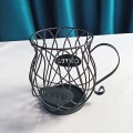 Exquisite two colors available Nordic Iron Art Coffee Capsule Storage Basket Cafe Fruit Coffee Pod Holder Home basket for Fruit