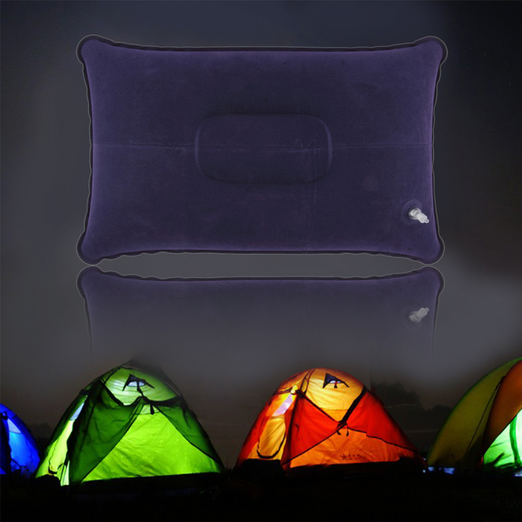 Durable Portable Fold Outdoor Travel Sleep Pillow Air Inflatable Cushion Break Travel Plane Hotel Rest