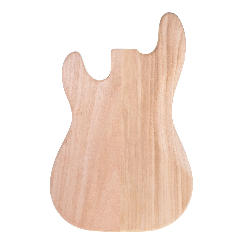 Muslady PB-T02 Unfinished Electric Guitar Body Sycamore Wood Blank Guitar Barrel for PB Style Bass Guitars DIY Parts