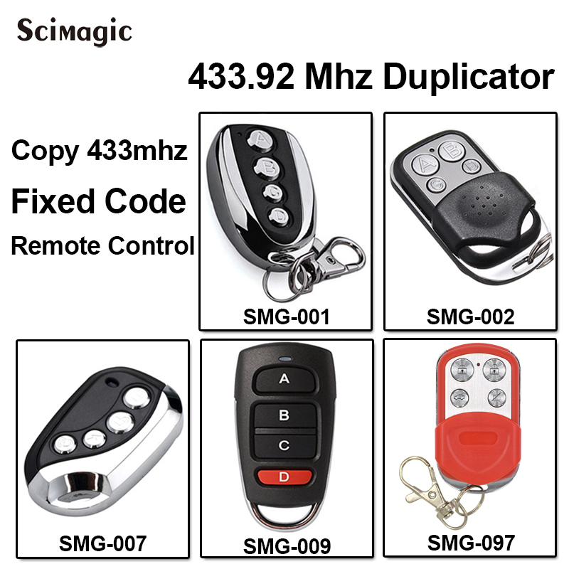433Mhz Remote Control Copy Code Remote 4 Channel Electric Cloning Gate Garage Door Auto For 433.92 Fixed code 1527 Learning code