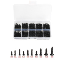 1000Pcs Assortment M1 M2 M1.4 M1.7 PA Phillips Head Micro Screws Round Head Self-tapping Electronic Small Wood Screws Set