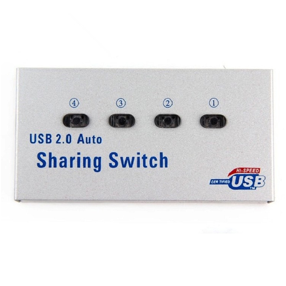 USB 2.0 Automatic Splitter Printer Sharing Office Accessories Electronic Compact Device Scanner Adapter Box 2 Port PC Switch HUB