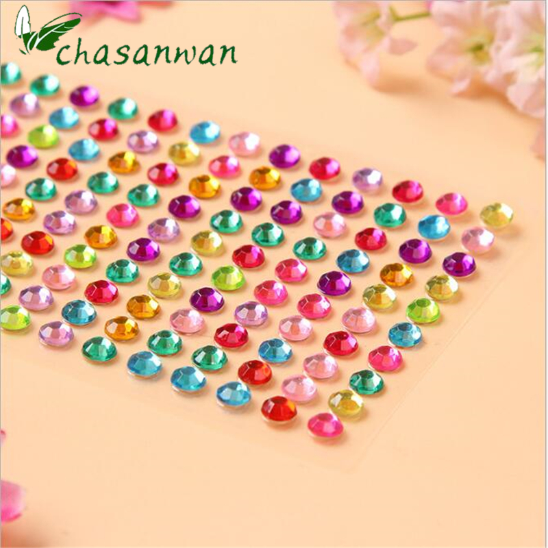 850Pc 3MM Resin Rhinestones sticker DIY Scrapbooking Stickers Arts Crafts Apparel Sewing Fabric Nail Art Phone Case Decoration-W