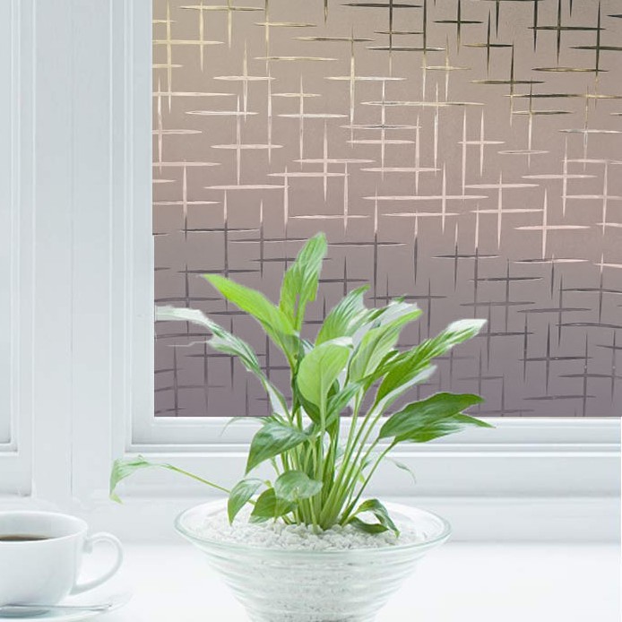 Vinyl Static Cling Self-adhesive Decorative Window Film,Frosted Opaque Privacy Glass Films,Heat Insulative Window foil Decals