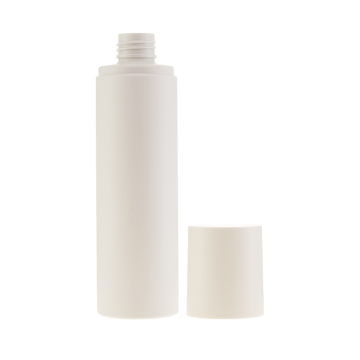 200 ML Matte White Cylinder PET Bottle With Cover