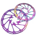 MTB Road Bike Colorful Hydraulic Brake Disc Rotors Centerline 160mm 180mm Rainbow Bike Brake Disc Rotors For SRAM SHIMANO