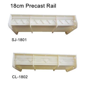 18cm/7.09in Triangle Very Good Quality Curtain Embossing 3D Short Top-Bottom Shared Straight Precast Baluster Rail Concrete Mold