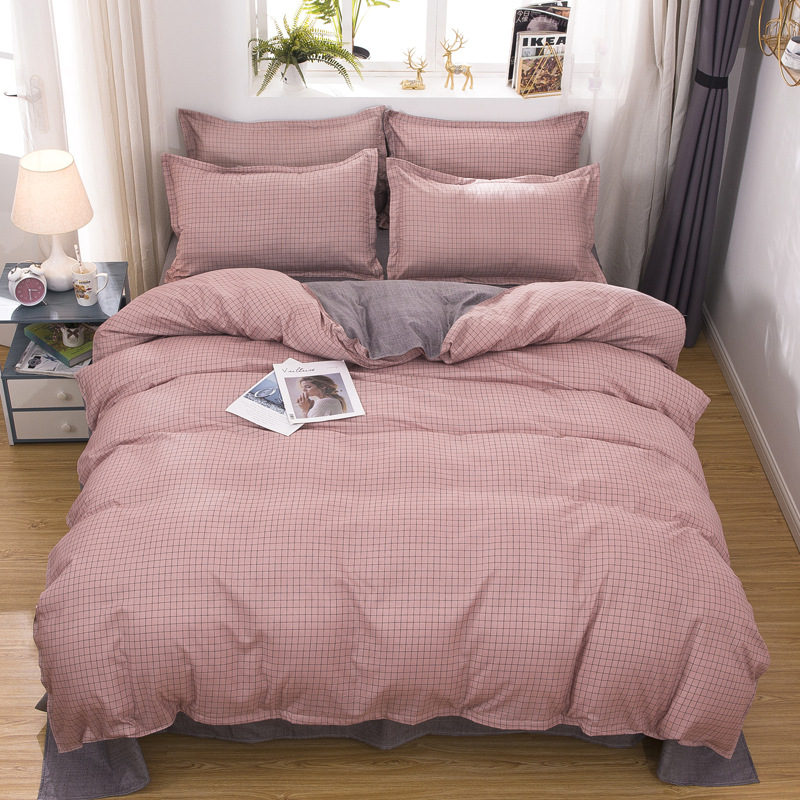 black dark gray bedding set duvet cover set bed sheet pillowcase cover flat sheets 3/4/5pcs queen single family size