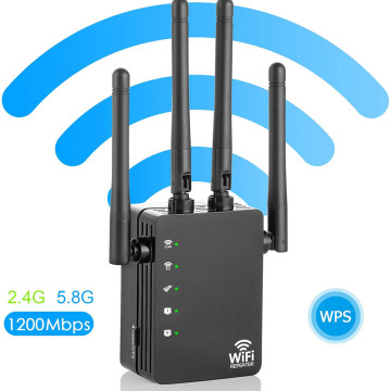 WiFi Range Extender Repeater 1200Mbps Router Wireless WiFi Signal Booster,2.4&5GHz WiFi Extender Signal Amplifier With AP/Route