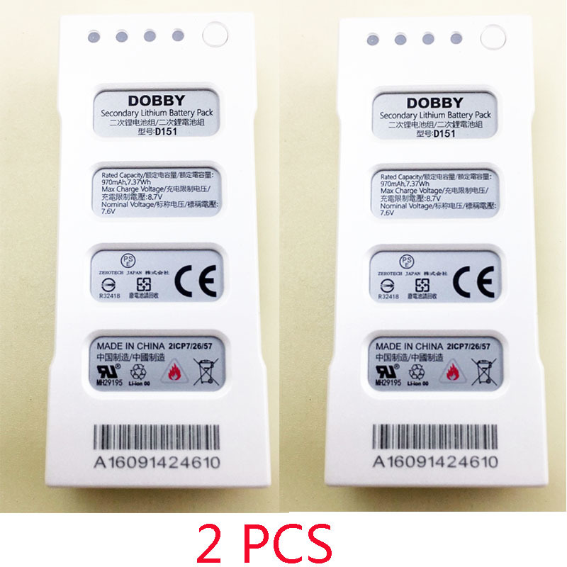 2PCS Original Zerotech Dobby D151 970mah Battery For Dobby Rc Drone Quadcopter Accessories Dobby Spare Parts