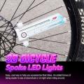 3D Bicycle Spoke LED Lights Bike Spinning 3D Light Bike Accessories Bicyle Part