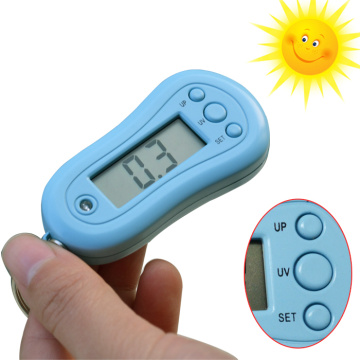 free shipping UV detector UV meter with keychain time display wholesale dropshipping